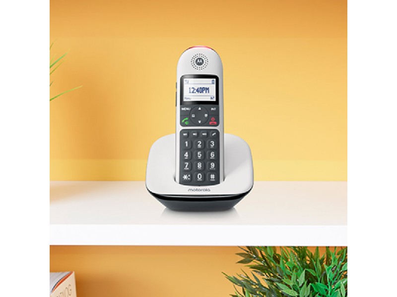 Motorola CD5001 (Ελληνικό Μενού) Ασύρματο Τηλέφωνο Συμβατό Με Ακουστικά Βαρηκοΐας Με Φραγή Αριθμών Και Ανοιχτή Ακρόαση