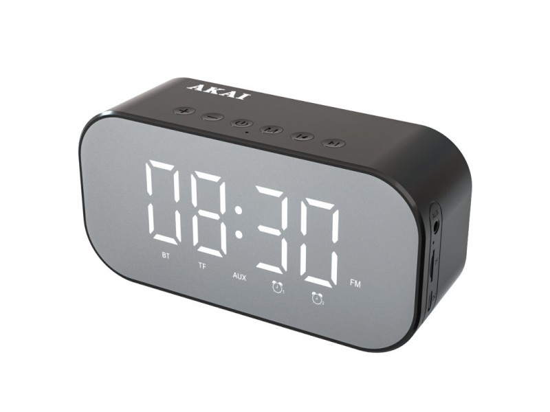 Akai ABTS-C5 Ξυπνητήρι Και ηχείο Bluetooth Με Aux-In, Micro SD Και FM – 3 W RMS