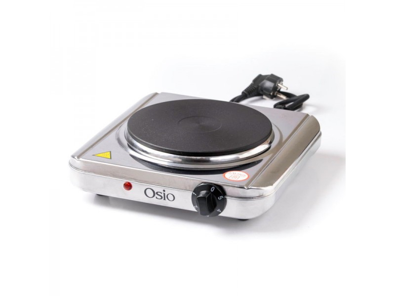 Osio OHP-2418 Μονή Ηλεκτρική Εστία Κουζίνας inox 18.5 cm Με Θερμοστάτη 1500 W