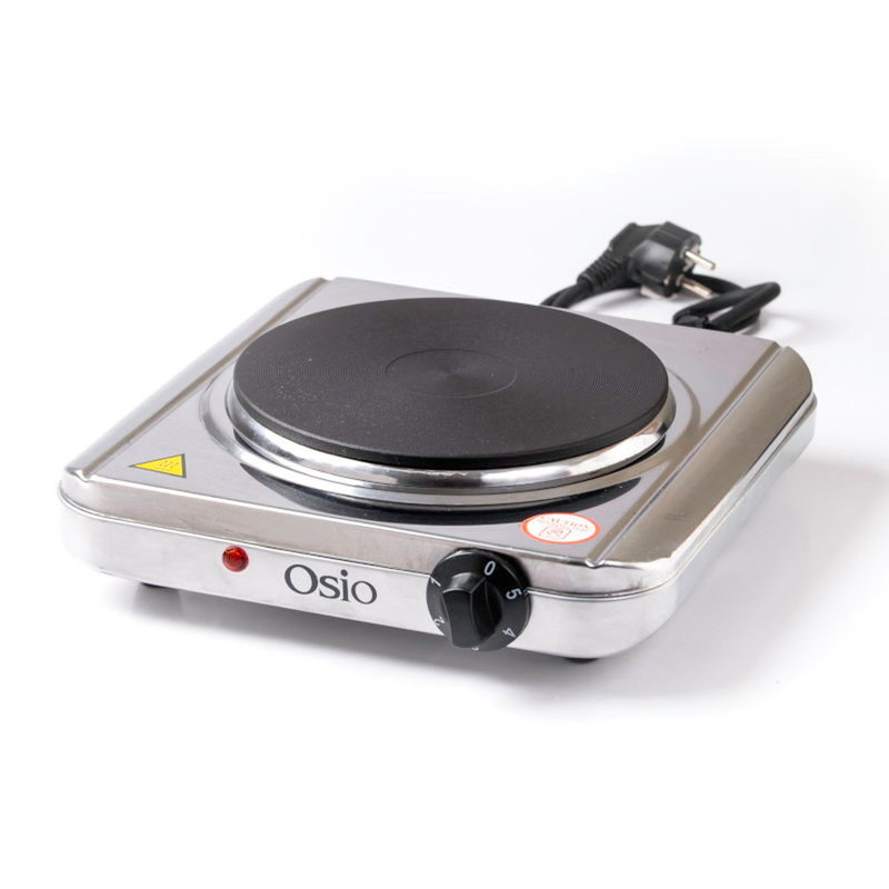 Osio OHP-2418 Μονή Ηλεκτρική Εστία Κουζίνας inox 18.5 cm Με Θερμοστάτη 1500 W