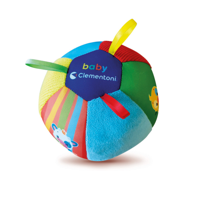 Baby Clementoni Βρεφικό Παιχνίδι Μουσική Μπάλα Με Ζωάκια Για 3+ Μηνών