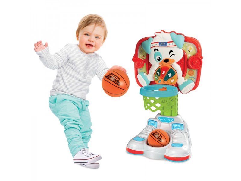 Baby Clementoni Βρεφικό Εκπαιδευτικό Παιχνίδι Μπασκετάκιας Με Μπάλα 18+Μηνών 