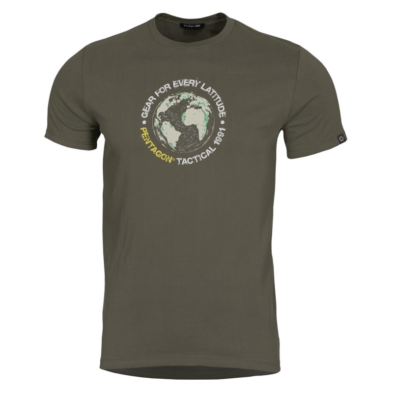 entagon Globe T‑Shirt Μπλουζάκι K09055 – 100% Βαμβάκι, 190Gsm, Comfort Fit