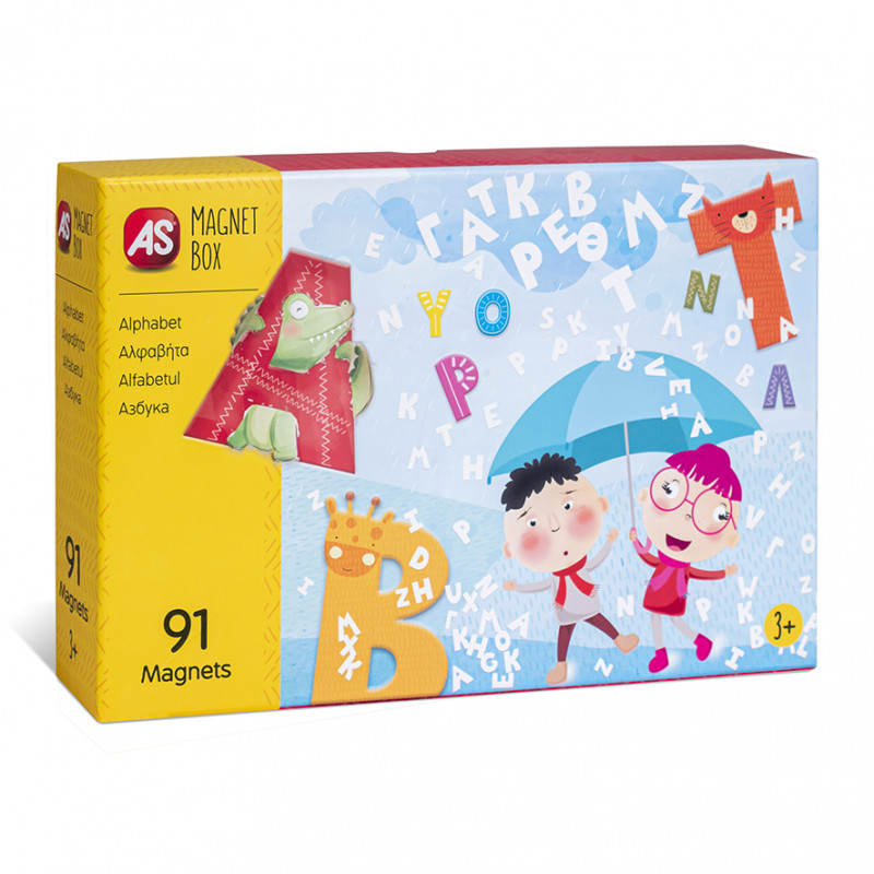 AS Magnet Box Αλφαβήτα 91 Εκπαιδευτικοί Χάρτινοι Μαγνήτες Για 3+ Χρονών