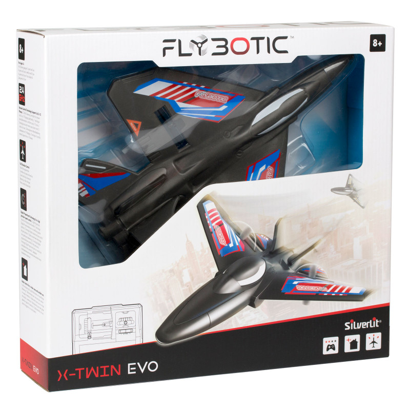 Silverlit Flybotic X-Twin Evo Τηλεκατευθυνόμενο Αεροπλάνο Για 8+ Χρονών