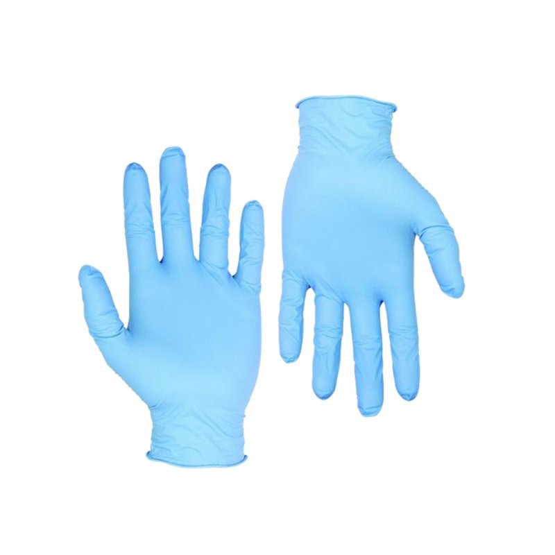 Σετ 100τεμ γάντια ΜΠΛΕ Νιτριλίου, χωρίς πούδρα - MEDIUM