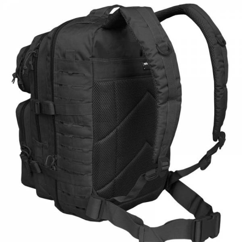 MIL-TEC Σακίδιο Πλάτης Μαύρο 36L US Black Laser Cut Assault Backpack LG 14002702