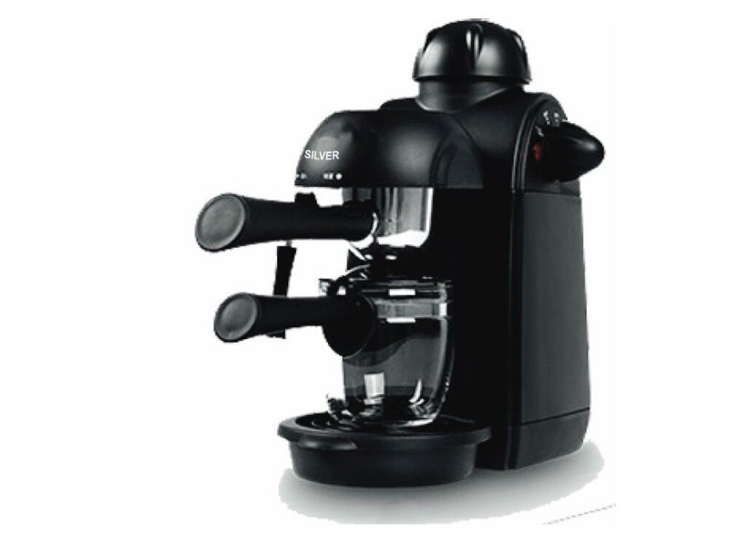 Μηχανή Espresso Silver CM6601 800W Πίεσης 3.5bar Σε Μαύρο Χρώμα