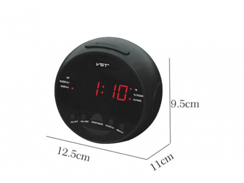 Επιτραπέζιο Ψηφιακό Ρολόι-Ξυπνητήρι & Ραδιόφωνο Με Μπαταρία