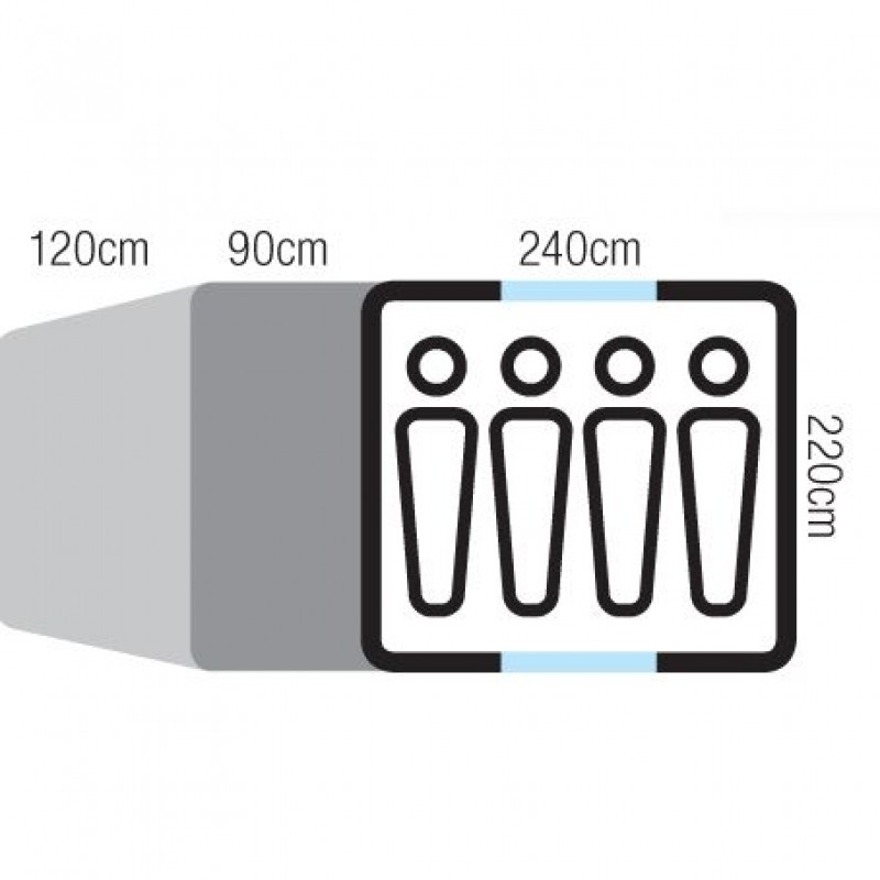 Σκηνή 4 Ατόμων Oztrail Tasman 4V Plus Dome Tent DTMTAS4VP-D