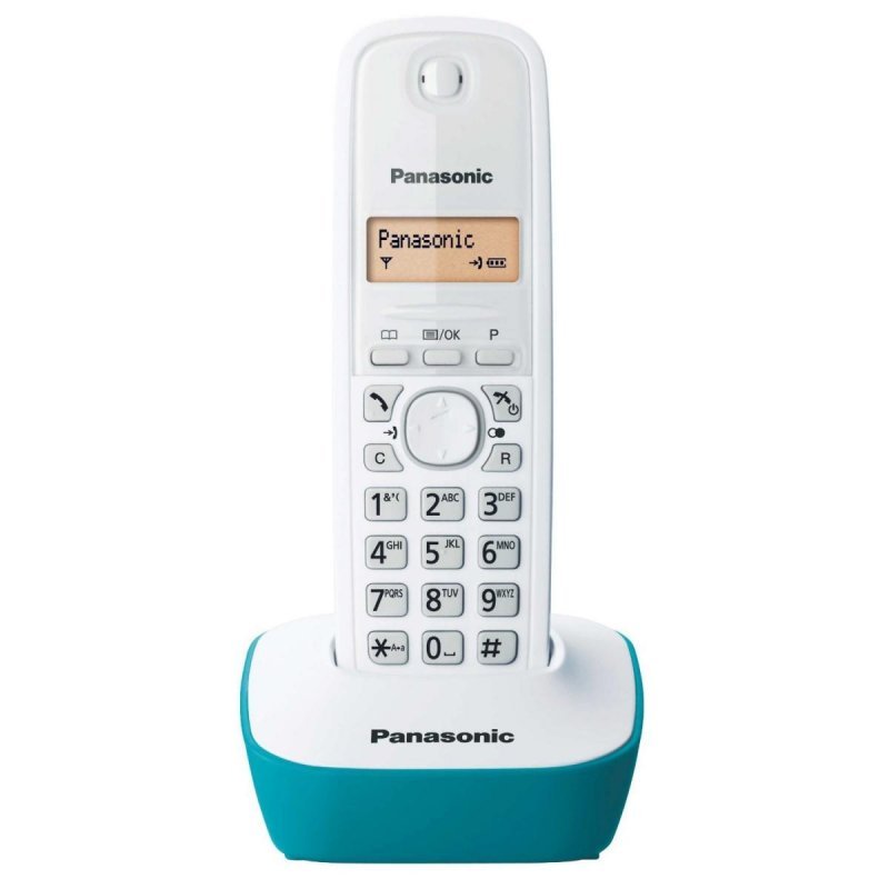 Panasonic KX-TG1611GRC Cyan Ασύρματο τηλέφωνο με φωτιζόμενη οθόνη