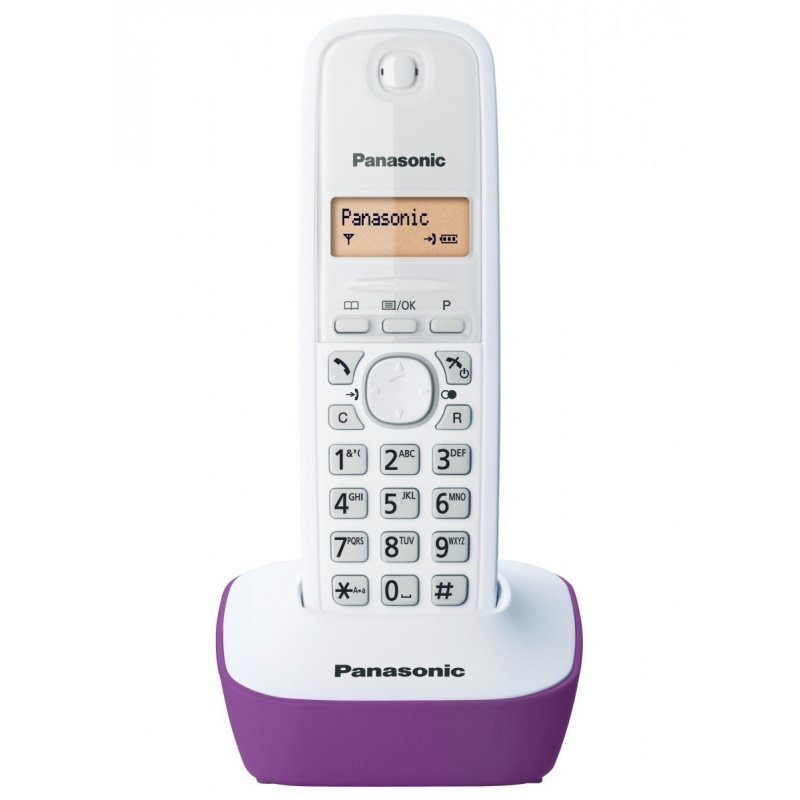 Panasonic KX-TG1611GRF Purple Ασύρματο τηλέφωνο με φωτιζόμενη οθόνη