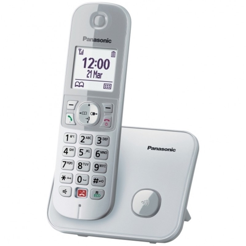 Panasonic KX-TG6851 Ασύρματο Τηλέφωνο Τηλέφωνο Με Ανοικτή Ακρόαση Σε Ασημί Χρώμα