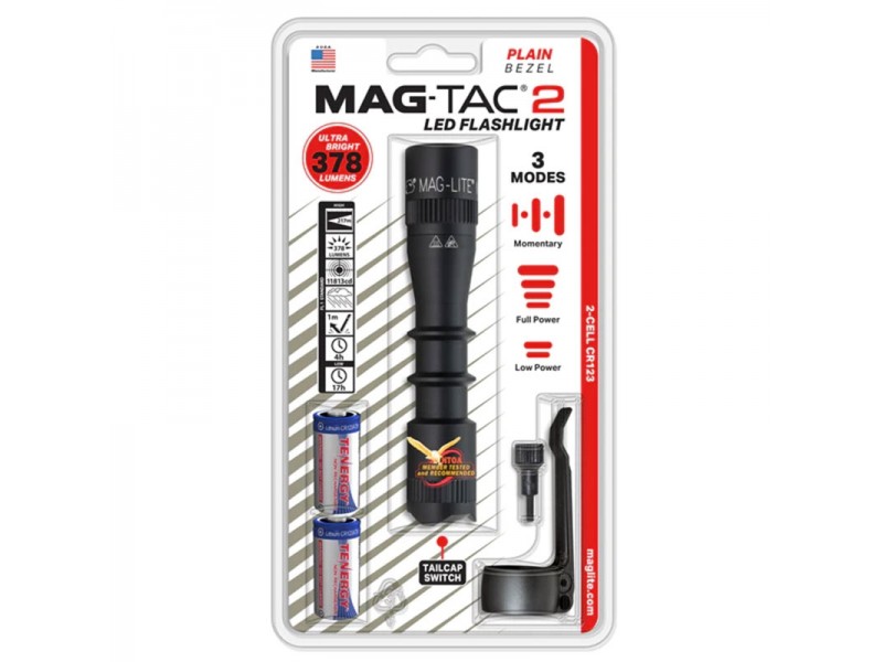 Φακός Maglite Led Mag-Tac 2X CR 123 Μαύρος SF2LRE6L 