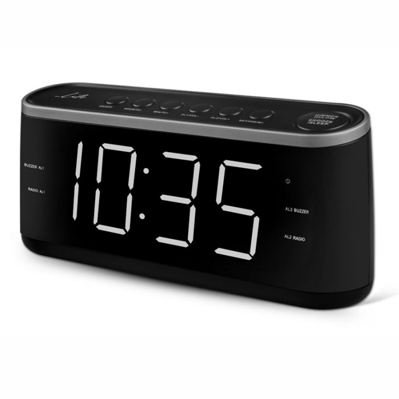 Επιτραπέζιο ρολόι ξυπνητήρι με ραδιόφωνο ΑΜ/FM με μεγάλα ψηφία