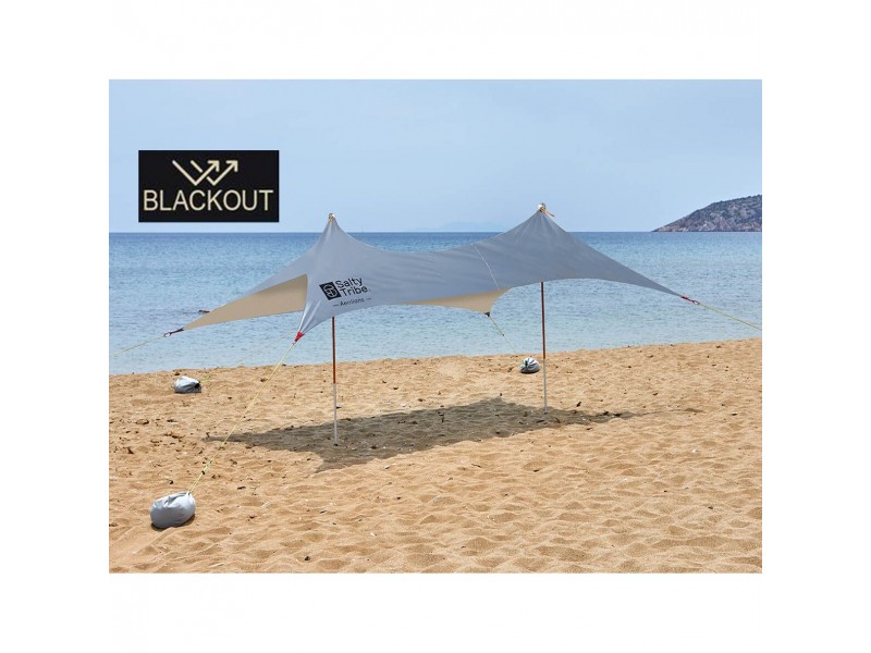 Ελαστική Τέντα Παραλίας Salty Tribe 3X2.5 Silver Blackout /Sand