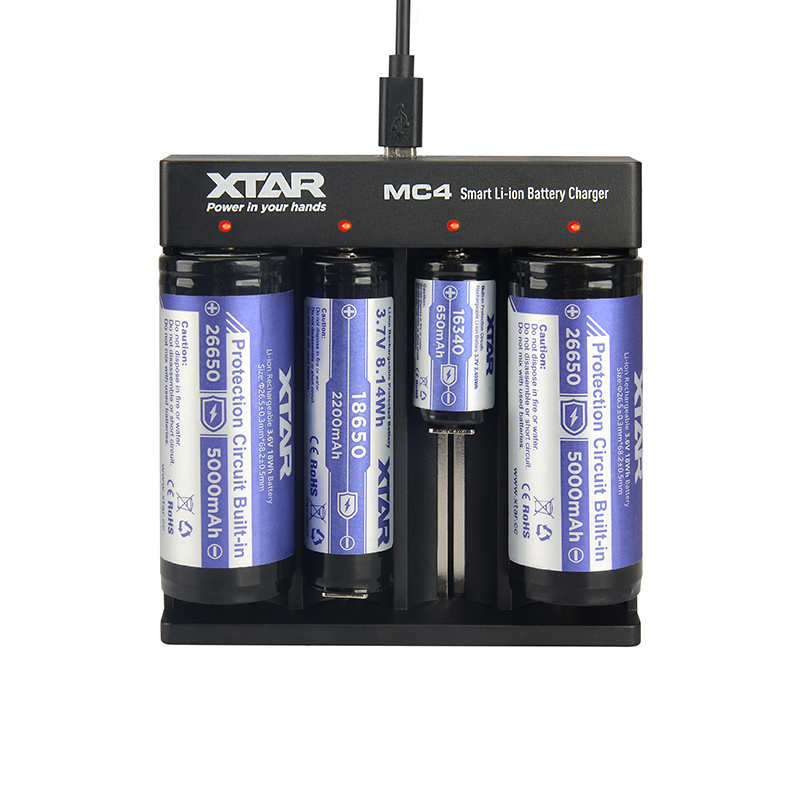 Φορτιστής Μπαταριών Τετραπλός XTAR MC4 Plus 