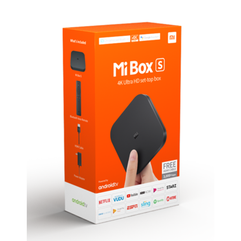 Xiaomi Tvbox MiBox S 4K Ultra HD Tv media player  Android 8.1 Netflix-Kodi με Ελληνικό μενού Bluetooth