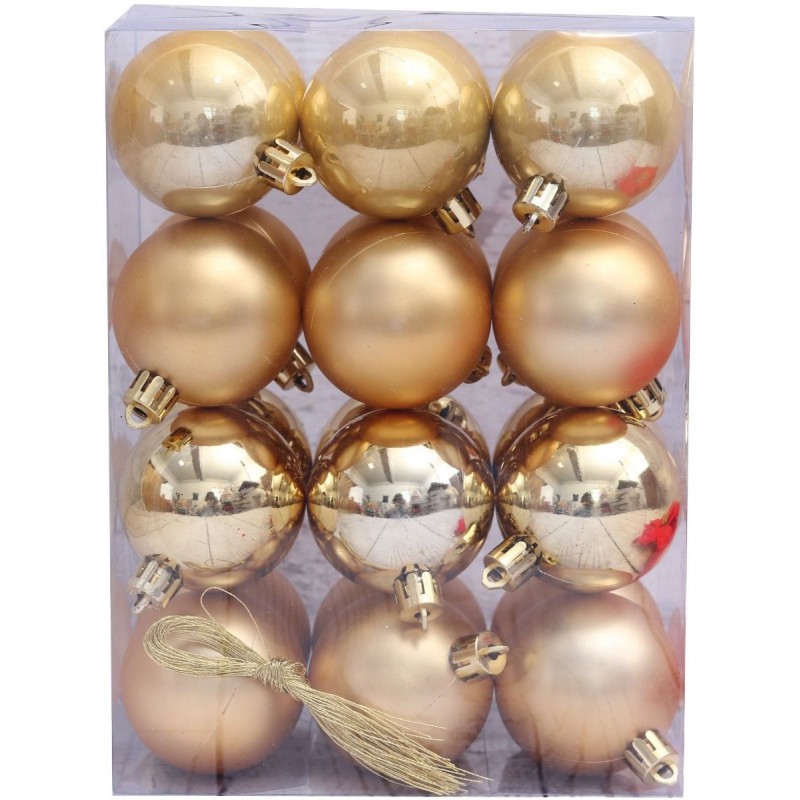  Artezan Χριστουγεννιάτικες Μπάλες 5cm Χρυσό 24τμχ/κουτί