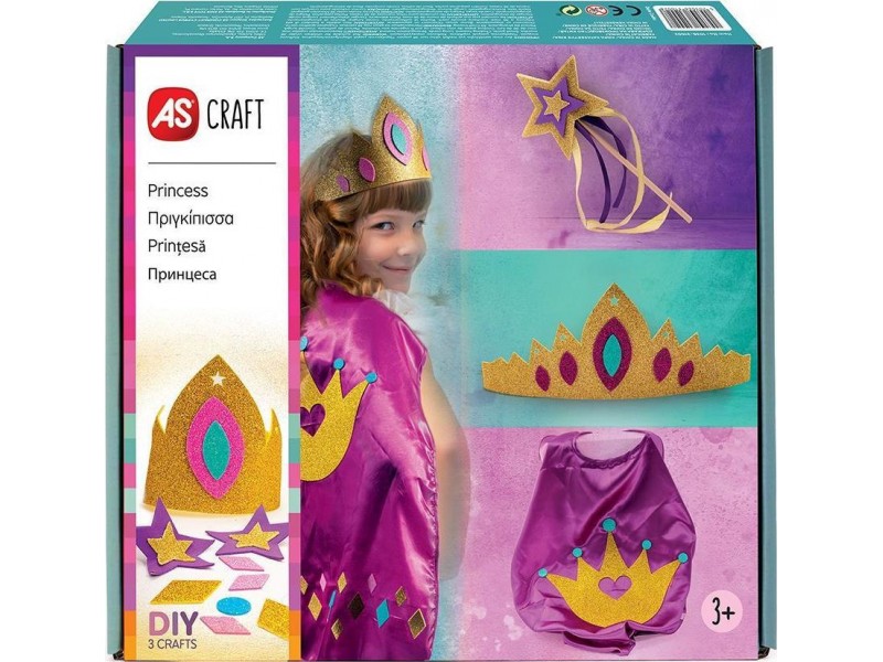  AS Craft Πριγκίπισσα Παιχνίδι Με 3 Χειροτεχνίες DIY Για 3+ Χρονών