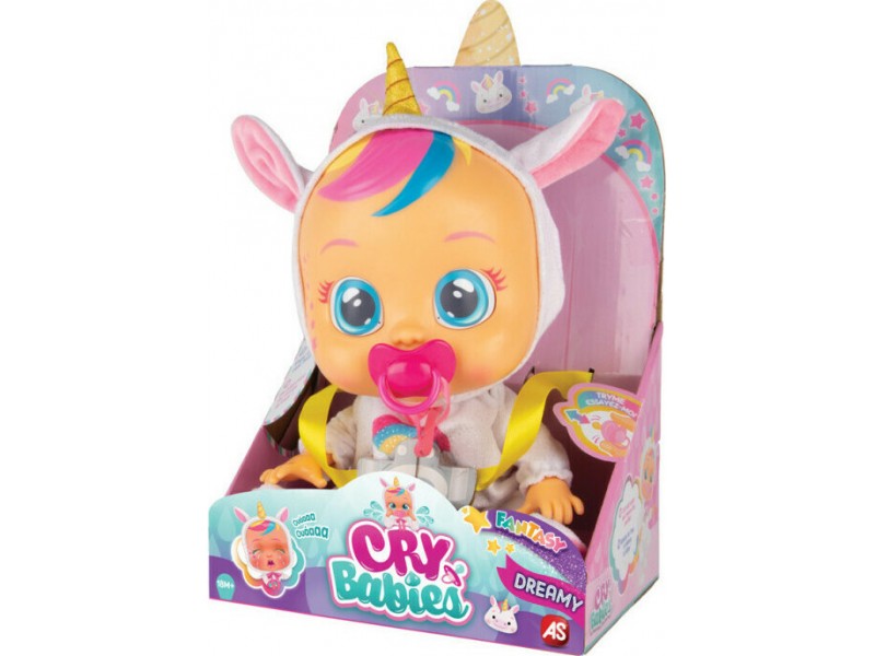 Cry Babies Κλαψουλίνια Fantasy Dreamy - Διαδραστική Κούκλα Μονόκερος - Αληθινά Δάκρυα