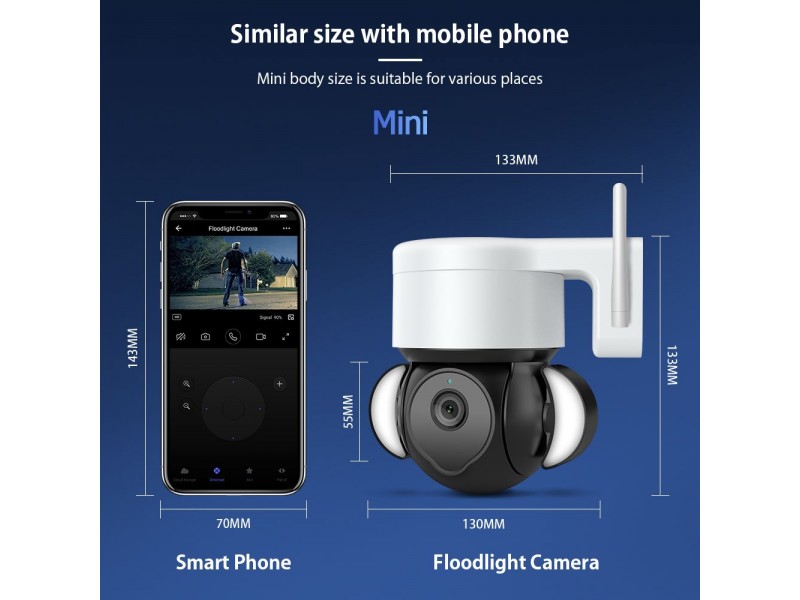 WiFi Camera Νυχτερινής Όρασης Με Ήχο EDUP EH-3264P26 4K 8MP