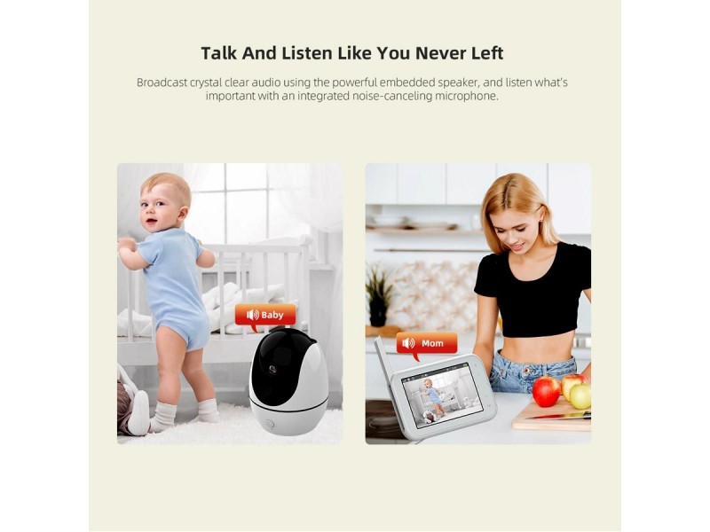 WiFi Camera Baby Monitor 4.5'' IPS Με Ήχο EDUP EP-1080P28