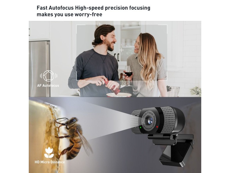 Webcam Usb Auto Focus 1080P Edup EP-1080P8