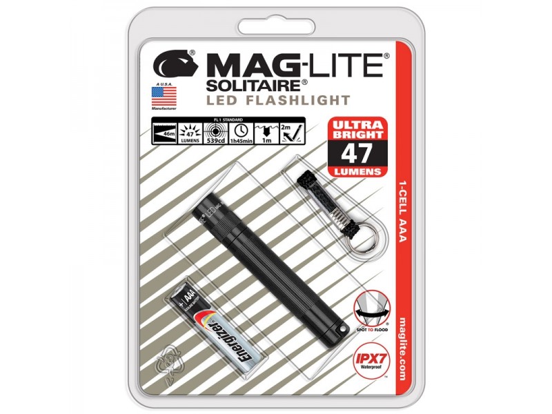 Φακός Maglite Solitaire AAA Led SJ3A016 Σε Μαύρο Χρώμα