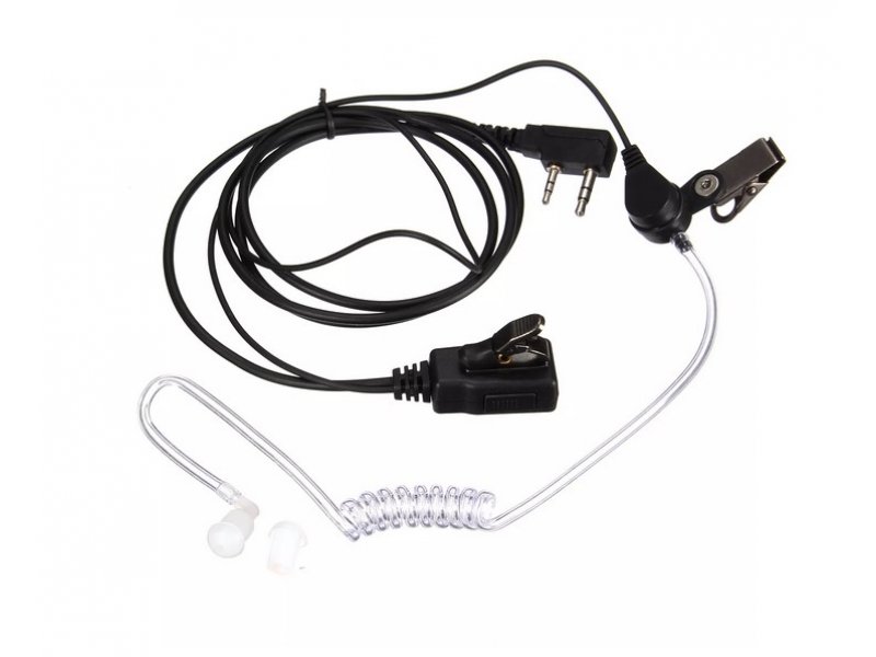 Handsfree ακουστικά με διάφανο σπιράλ ear tube κατάλληλο για πομποδέκτες Baofeng