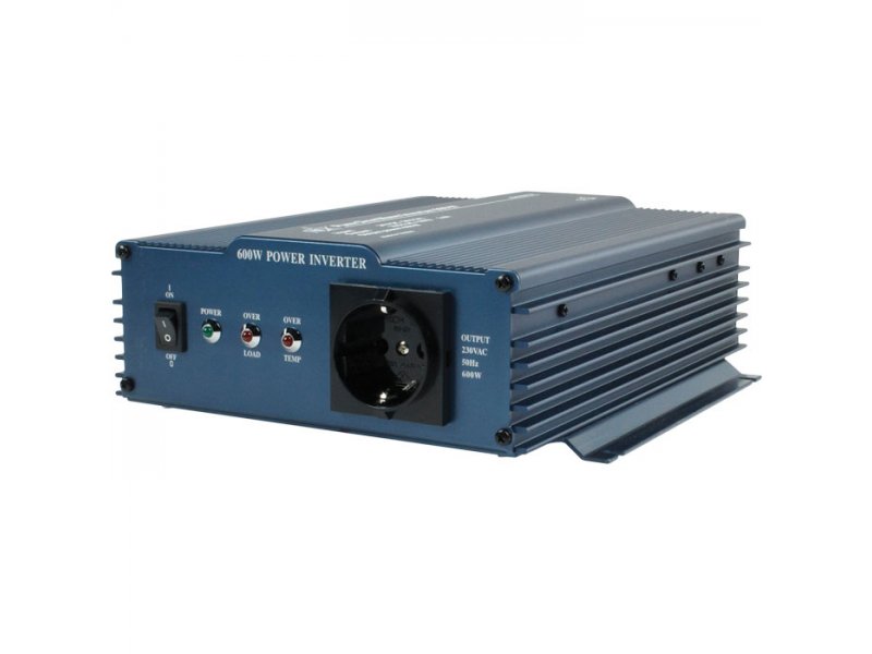  Inverter 600W με Έξοδο Καθαρής Ημιτονικής Κυματομορφής από 24V DC σε 230V AC