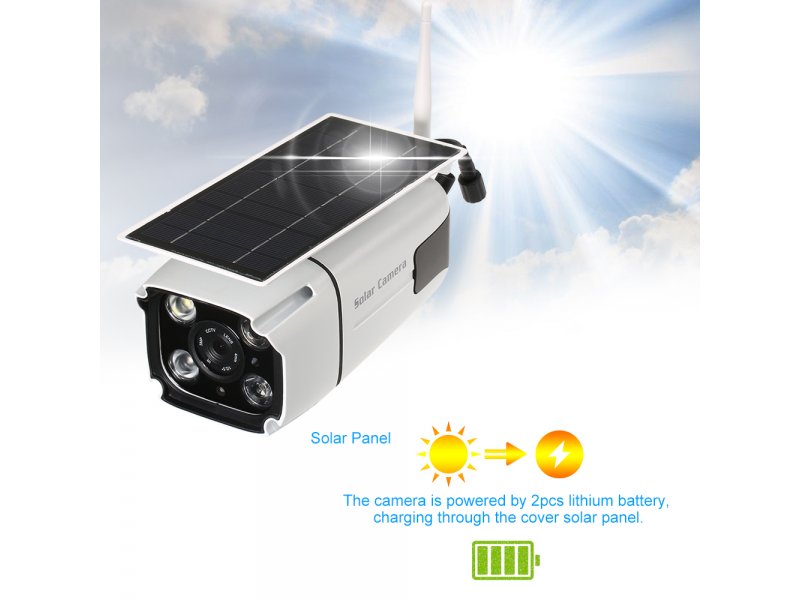 Εξωτερική wifi ασύρματη ηλιακή κάμερα ασφαλείας 1080p Ip 67