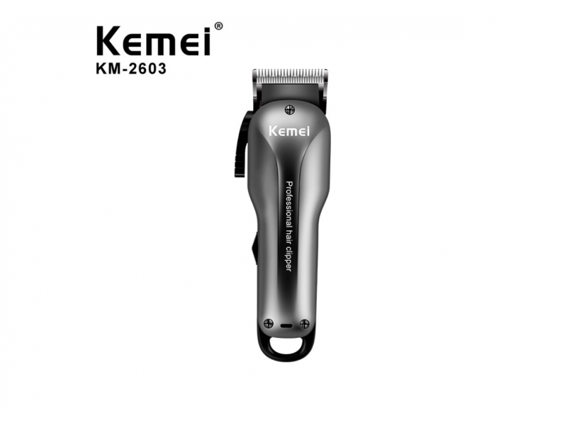 Kemei KM-2603 Επαναφορτιζόμενη Κουρευτική Μηχανή Με Ατσάλινες Λεπίδες