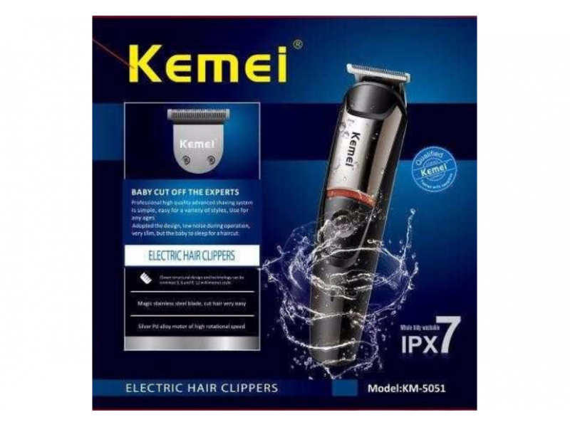 Kemei KM-5051 Επαναφορτιζόμενη Κουρευτική & Ξυριστική Μηχανή
