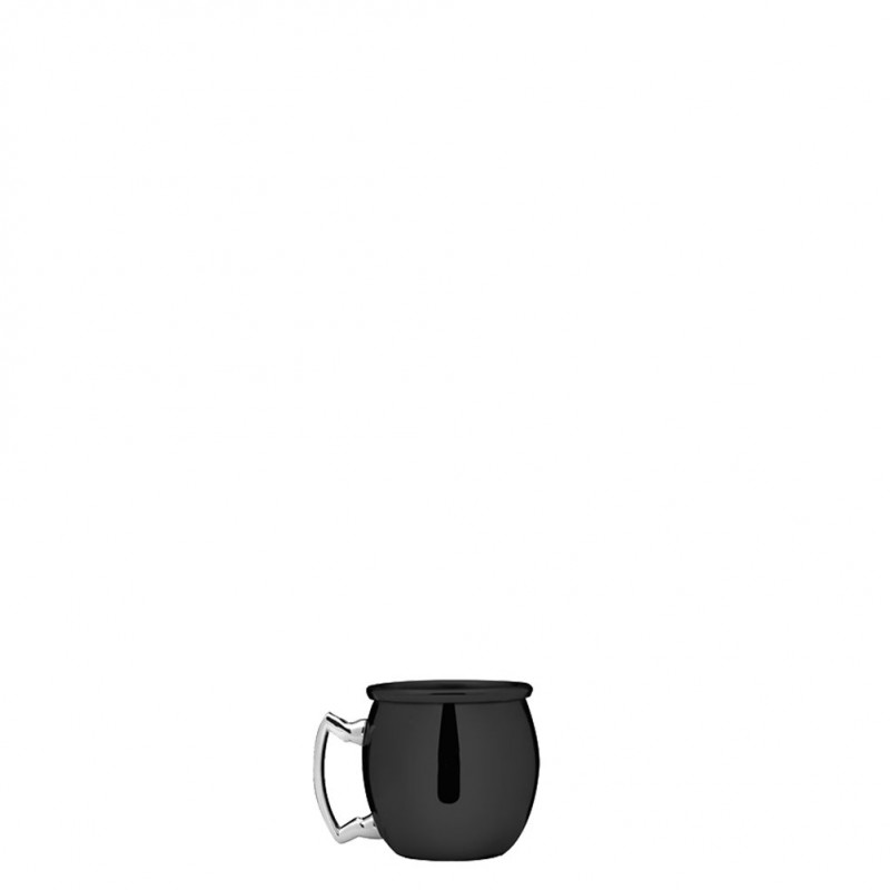 Κούπα/Μεζούρα μαύρη με ασημί χερούλι, 6cl, φ4.6xΥ4.5cm, Lumian
