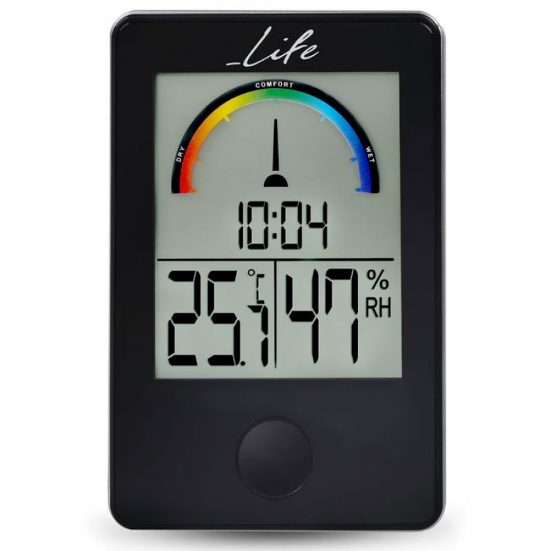 Life iTemp Ψηφιακό Θερμόμετρο/Υγρόμετρο Εσωτερικού Χώρου Με Ρολόι