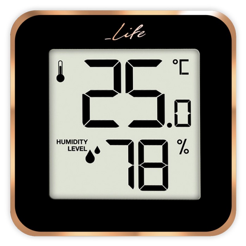 221-0228 Life Alu Mini Rose Gold Ψηφιακό Θερμόμετρο/Υγρόμετρο Εσωτερικού Χώρου