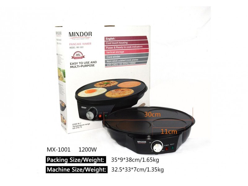 Ηλεκτρικός κατασκευαστής κρέπας ,πίτσας,τηγανίτας Pancake MX1001