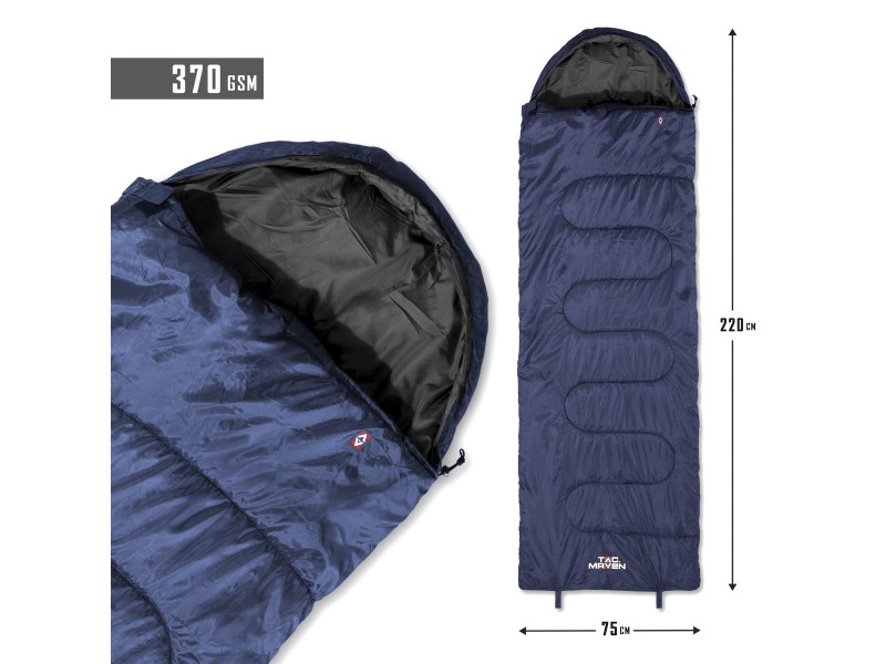 Pentagon Sleeping Bag Μονό 2 Εποχών Major 370gr/M² Midnight Blue D19002-05MB