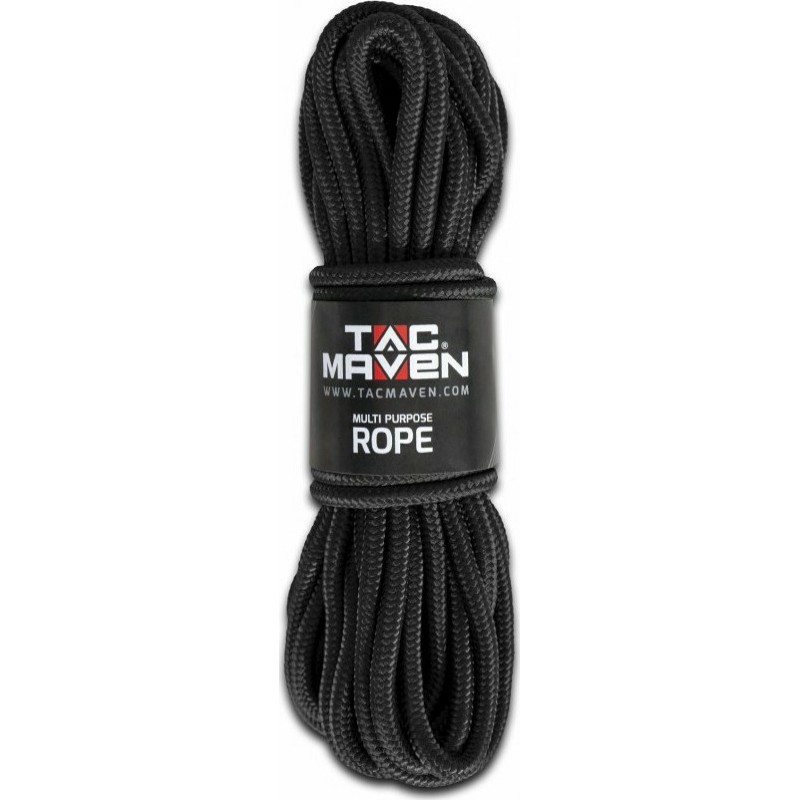 Tac Maven Σκοινί Αρτάνη Multi Purpose Rope 10mm X 15m D25009-01 Black