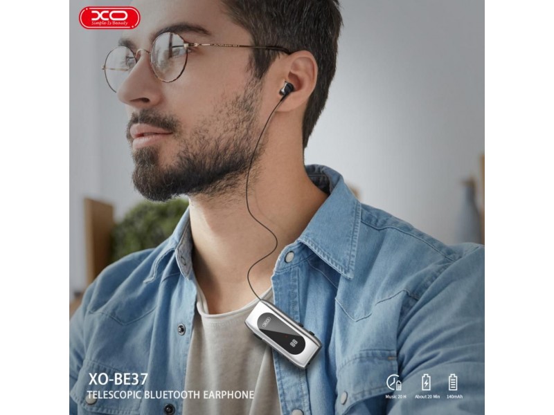 XO BE37 Ενσύρματο Ακουστικό με Μεγάλη Διάρκεια Χρήσης και Ψηφιακή Ένδειξη